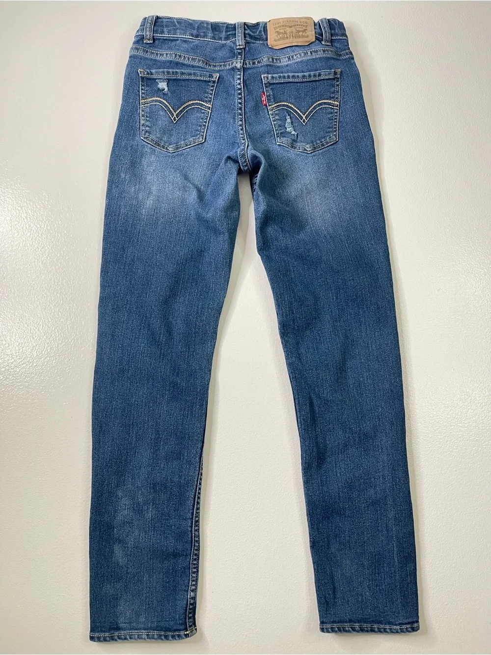 Levi's Boyfriend Distressed Medium Wash Jeans Girls Size 12 Reg